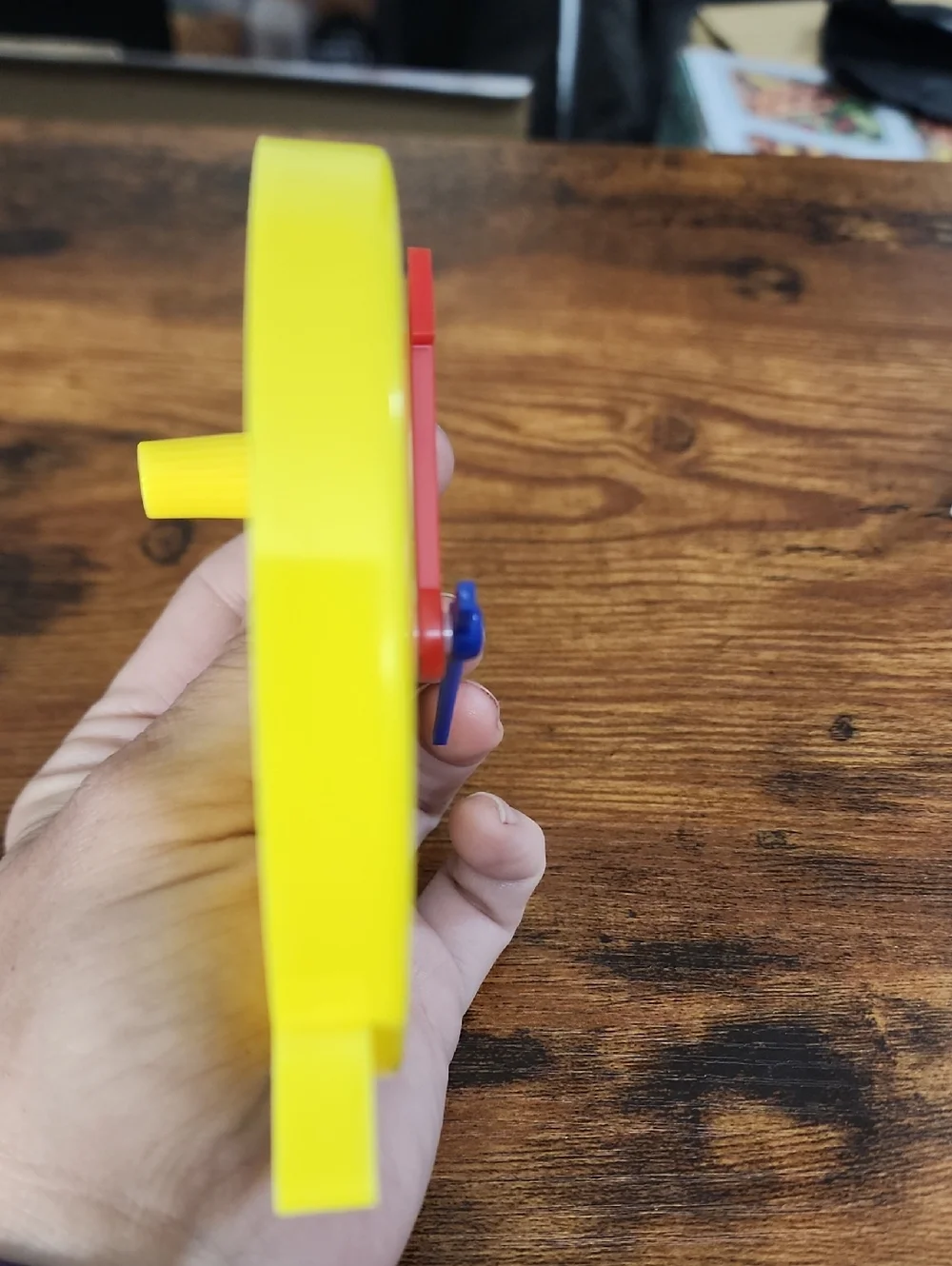 Yellow Learning Clock - Bright Educational Clock 24hr Three-Pin linkage For Kids